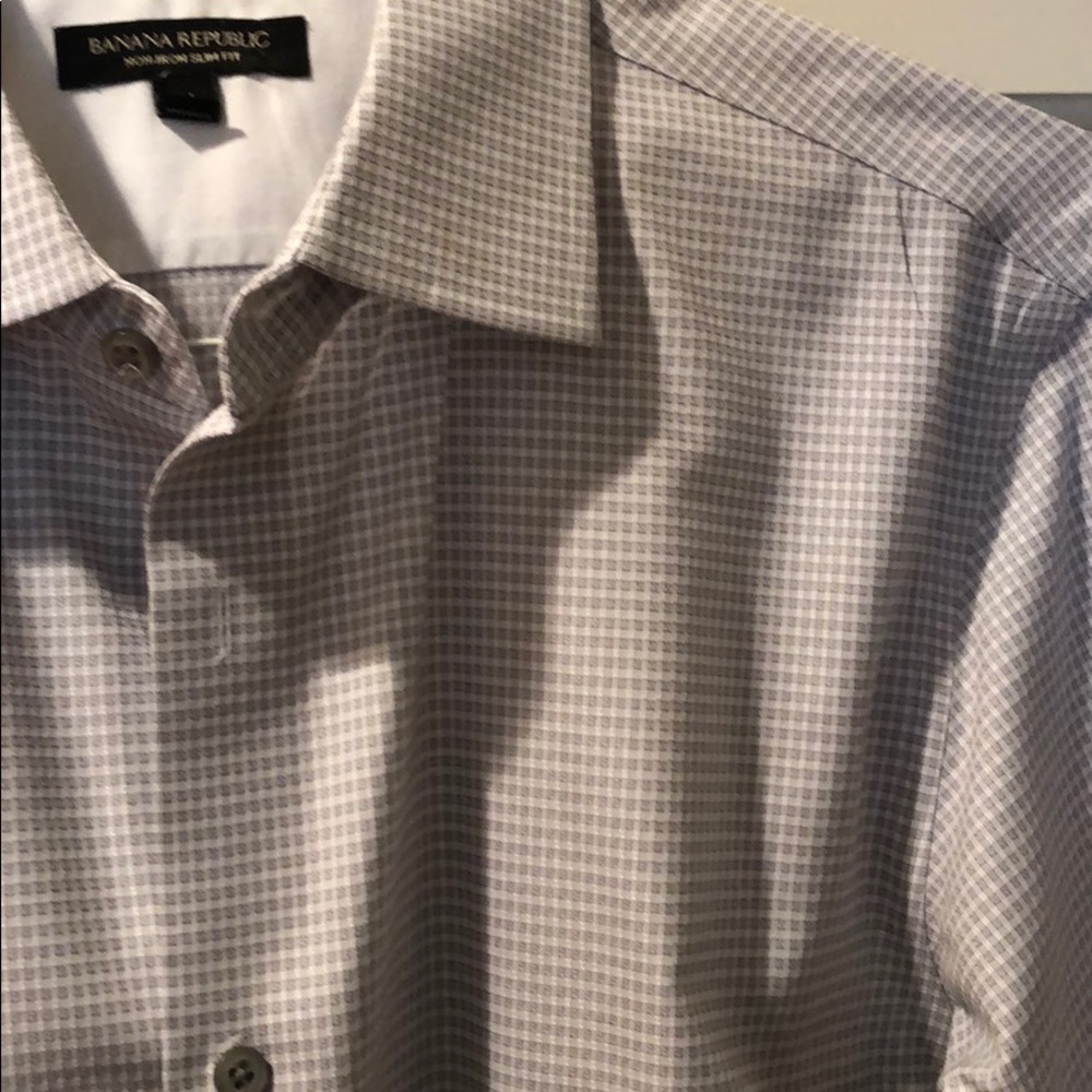 Banana Republic - dress/casual l/s - sz M slim